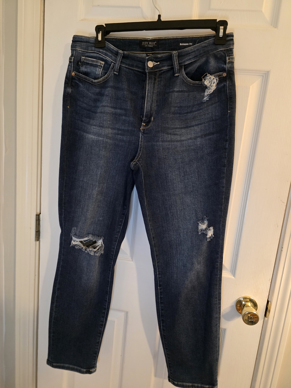 Judy Blue Dark Blue Distressed Skinny Jeans